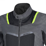 R-TECH SPIRAL MESH CHAQUETA DE MOTO DE HOMBRE ANTRACITA NEGRO AMARILLO FLUOR