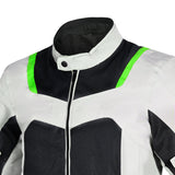 R-TECH SPIRAL MESH CHAQUETA DE MOTO DE HOMBRE TEXTIL GRIS FRIO NEGRO VERDE FLUO