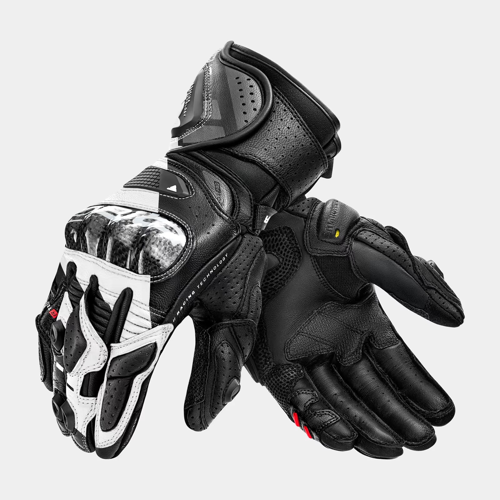 SHIMA RS-3 MAN DEPORTIVOS DE MOTOCICLETA GUANTES NEGRO BLANCO (MaximoMoto)