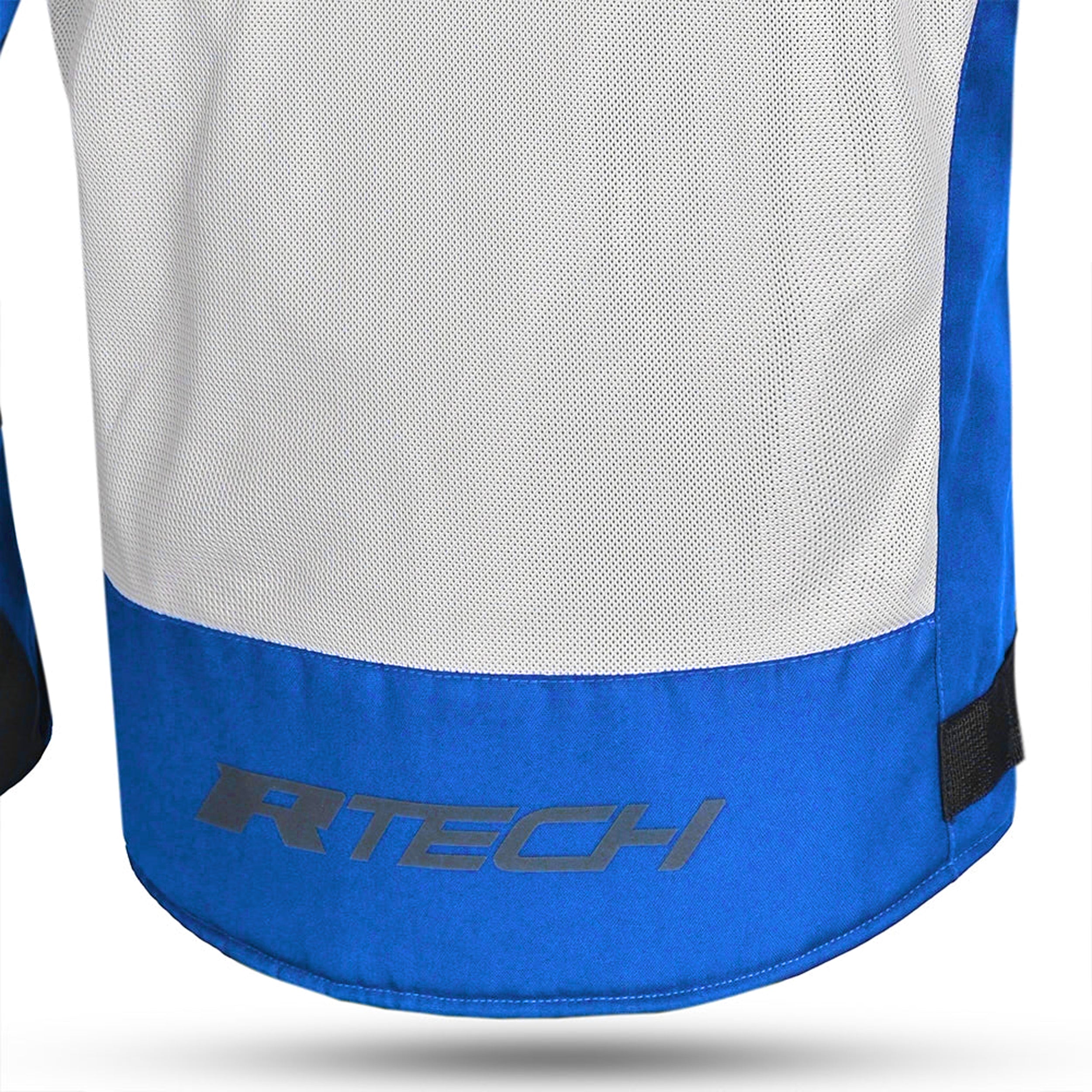 R-TECH SPIRAL MESH CHAQUETA DE MOTO DE HOMBRE TEXTIL  AZUL HIELO ROJO