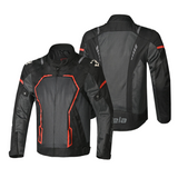 BELA ARTREX Herren-Motorradjacke, Textil, Schwarz, Grau, Rot