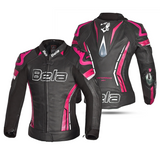 BELA ROCKET CHAQUETA MUJER PIEL NEGRO ROSA