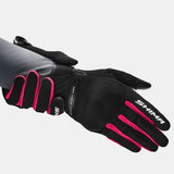 SHIMA SONIC LADY GUANTES DE MOTO CUERO NEGRO ROSA