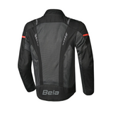 BELA ARTREX Herren-Motorradjacke, Textil, Schwarz, Grau, Rot