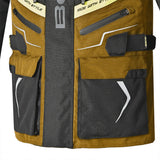 BELA WATSON  HOMBRE MOTO CHAQUETA TEXTILE NEGRO MARRON AMARILLO