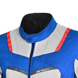 R-TECH SPIRAL MESH CHAQUETA DE MOTO DE HOMBRE TEXTIL  AZUL HIELO ROJO
