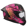 LS2 FF820 RAPID III POPPIES INTEGRAL CASCO DE MOTO NEGRO ROSA