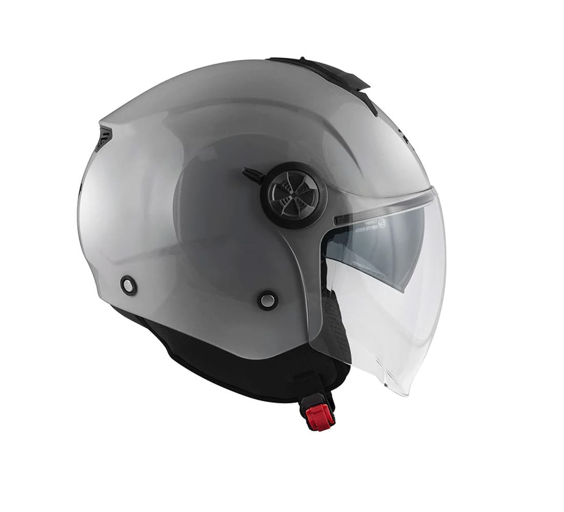 KAPPA KV60B Moto Cara Abierta Casco Gris Brillo