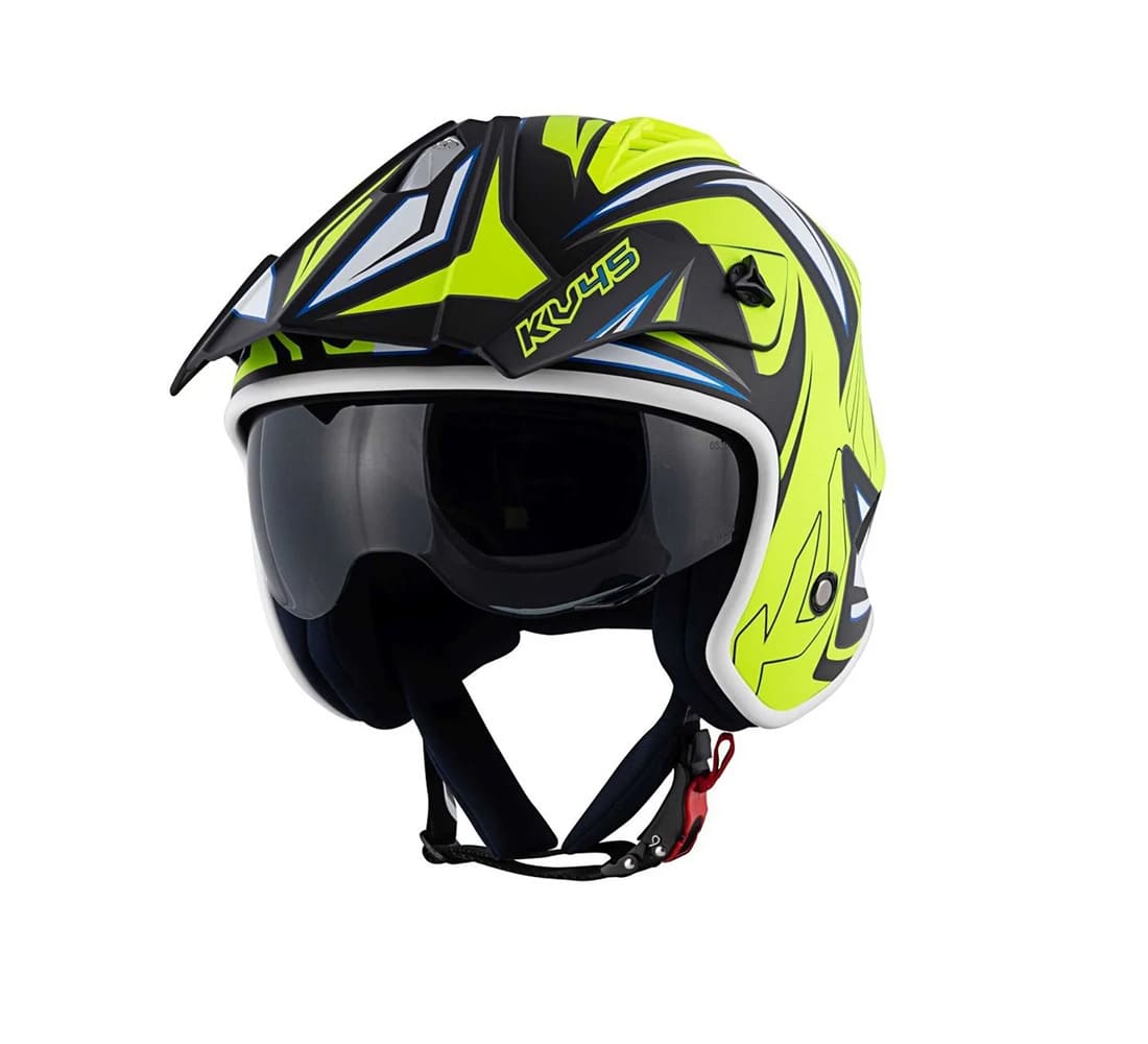 KAPPA KV45 Trial Gemini Urbano Jet Casco Negro Amarillo Blanco - CASCO