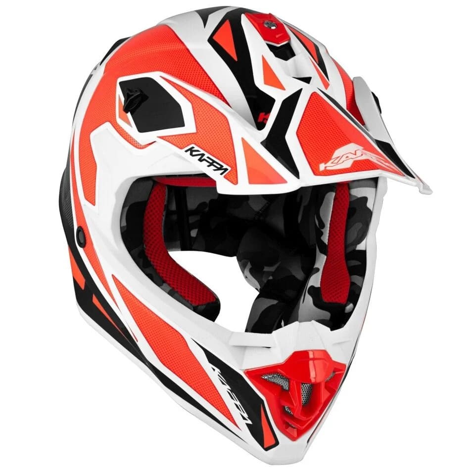 KAPPA KV49 Great Motociclista Aventure Casco Blanco Negro Rojo - CASCO