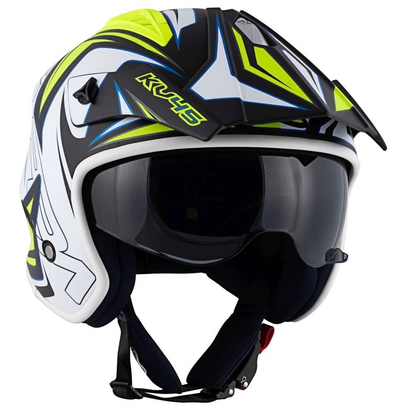KAPPA KV45 Trial Gemini Urbano Jet Casco Negro Amarillo Blanco - CASCO