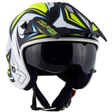 KAPPA KV45 Trial Gemini Urbano Jet Casco Negro Amarillo Blanco - CASCO