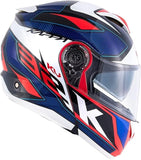 KAPPA KV32 Orlando Moto Seguridad Modular Casco Matt Azul Rojo - CASCO
