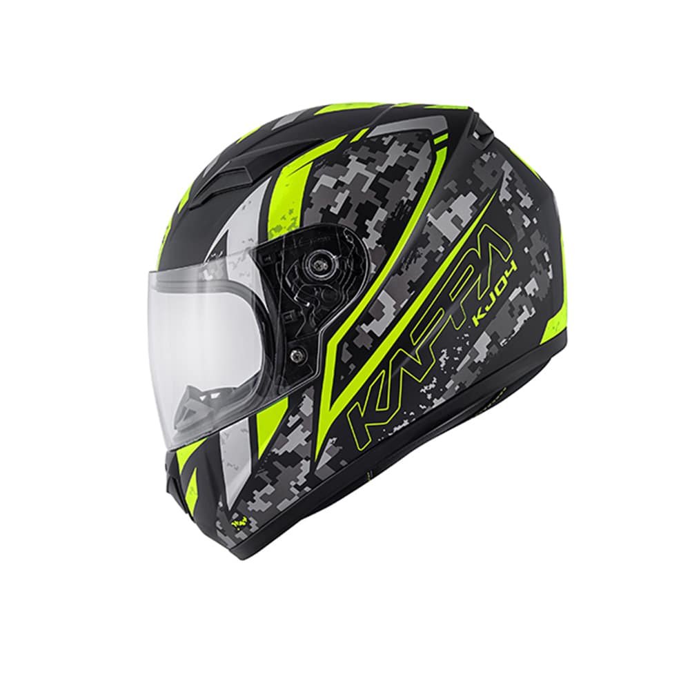 KAPPA KJ04 Junior Motocicleta Integral Casco Negro Mate Amarillo - CASCO