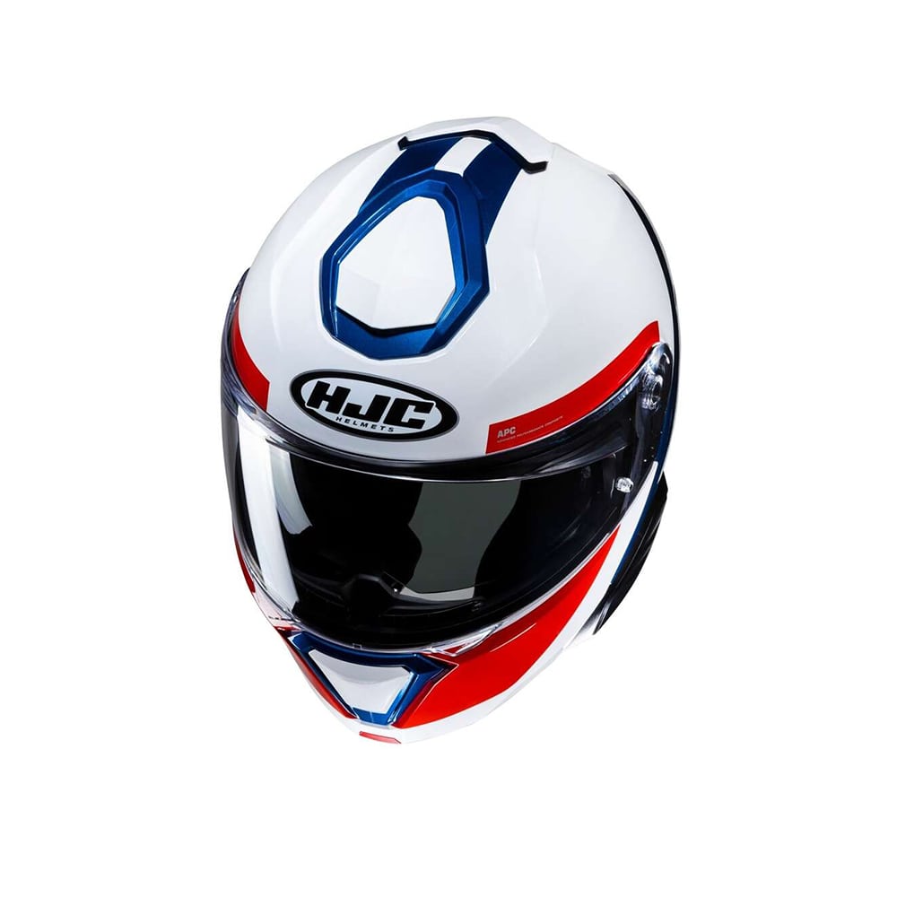 HJC i91 BINA MC21 Casco Modular de moto Blanco Azul Rojo