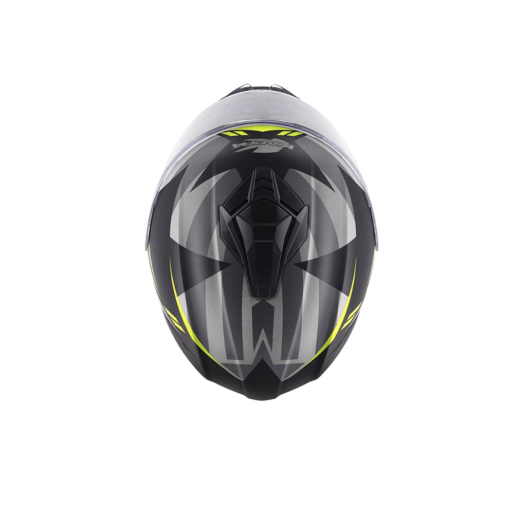 KAPPA KV51 ZENITH ABS motocicleta integral Casco negro titanio amarillo flúor