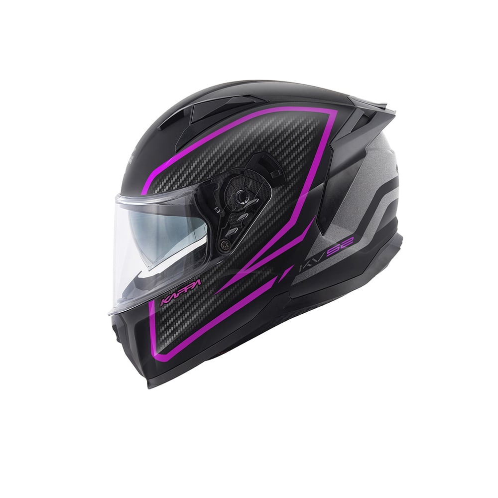 KAPPA KV52 KRONOS ABS Moto Integral Casco Negro Titanio Fucsia