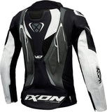 IXON VORTEX 3 Mujer Carreras Cuero Chaqueta Negro Antracita Blanco
