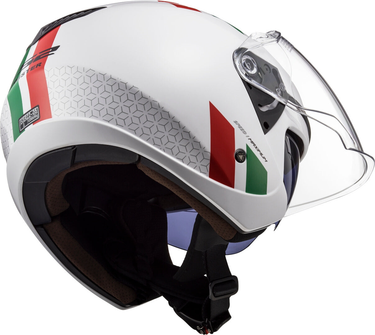 LS2 OF573 TWISTER II COMBO WHITE GREEN RED