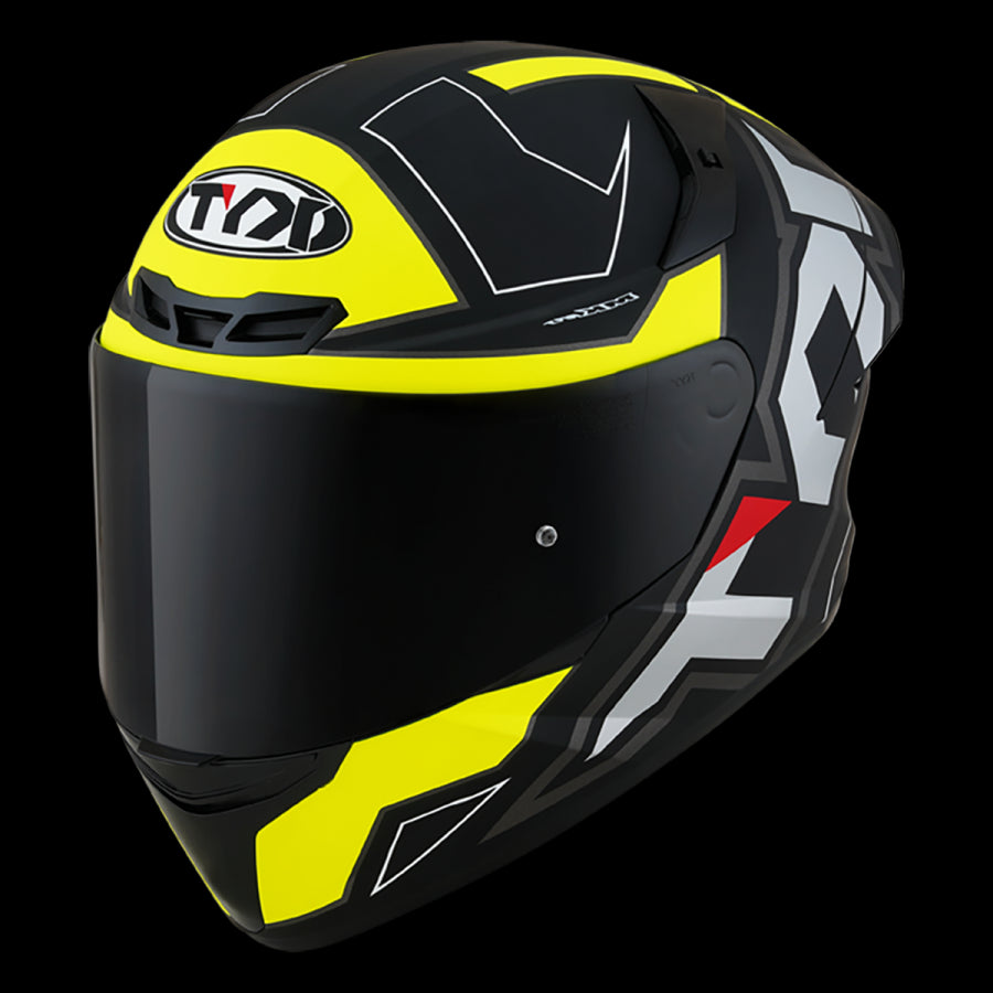 KYT- CASCOS TT-COURSE ELECTRON MATT BLACK/YELLOW