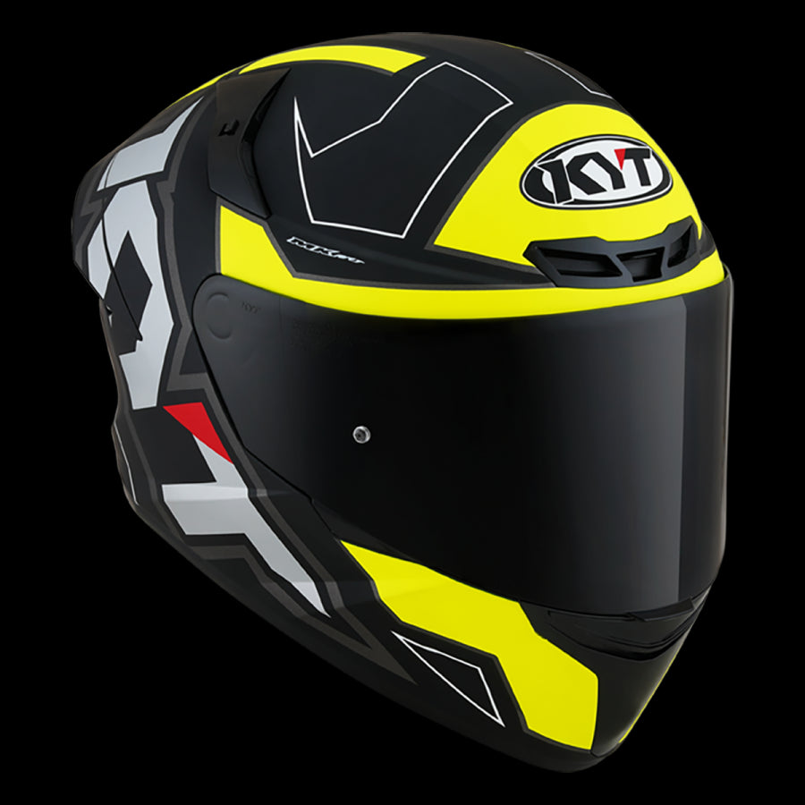 KYT- CASCOS TT-COURSE ELECTRON MATT BLACK/YELLOW