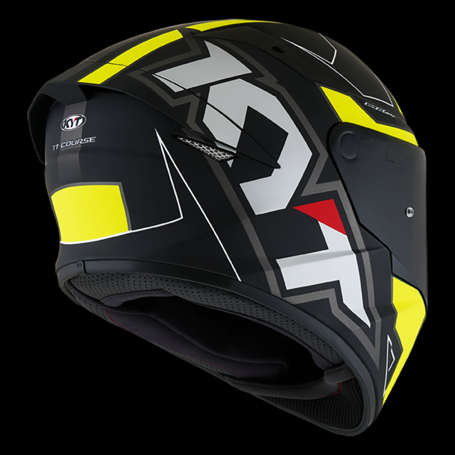 KYT- CASCOS TT-COURSE ELECTRON MATT BLACK/YELLOW