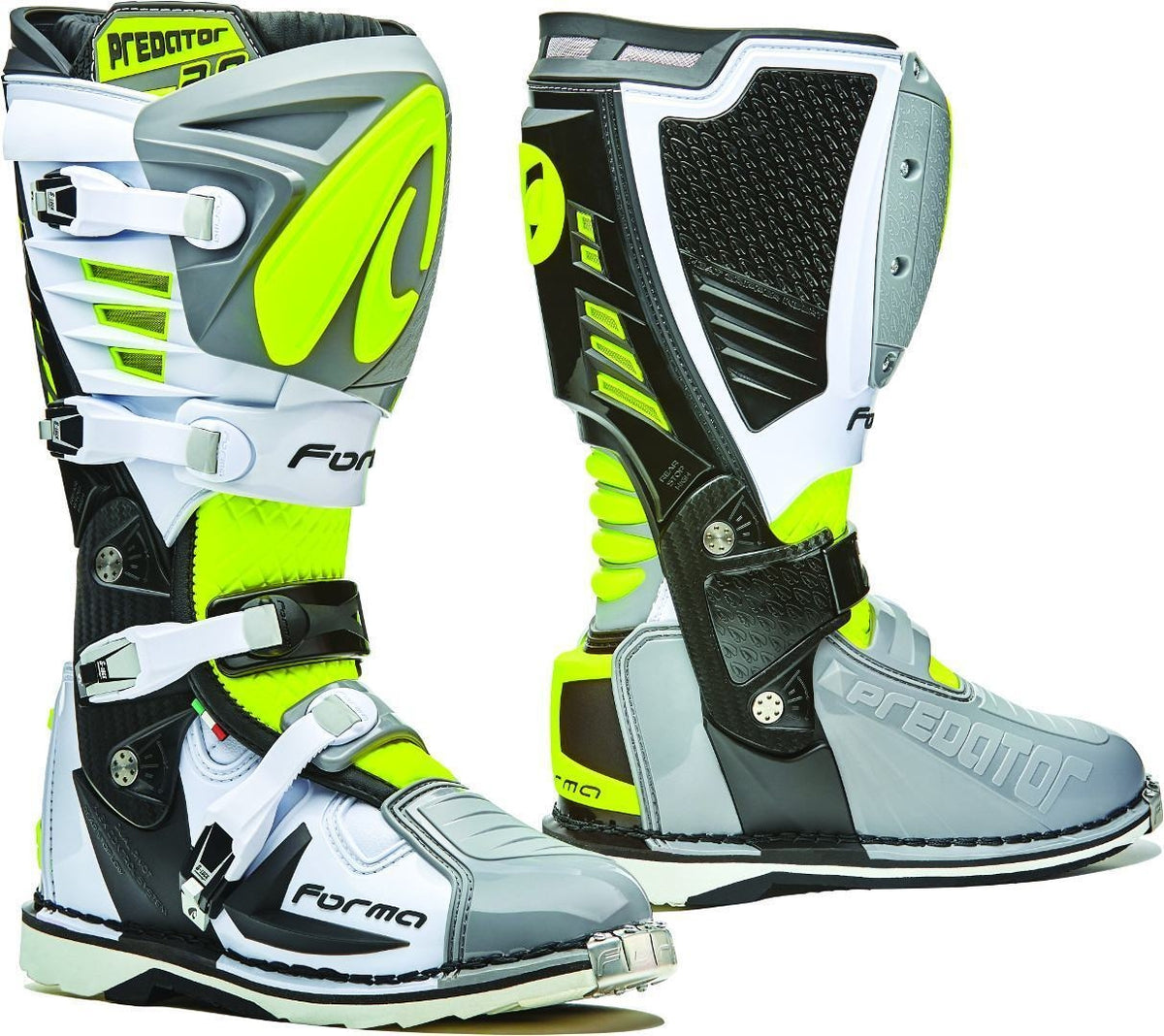 FORMA- BOTAS PREDATOR 2.0 GREY/WHITE/YELLOW FLUO