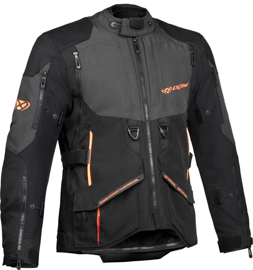 IXON RAGNAR Aventura Chaqueta Textil Moto Negro Antracita Naranja