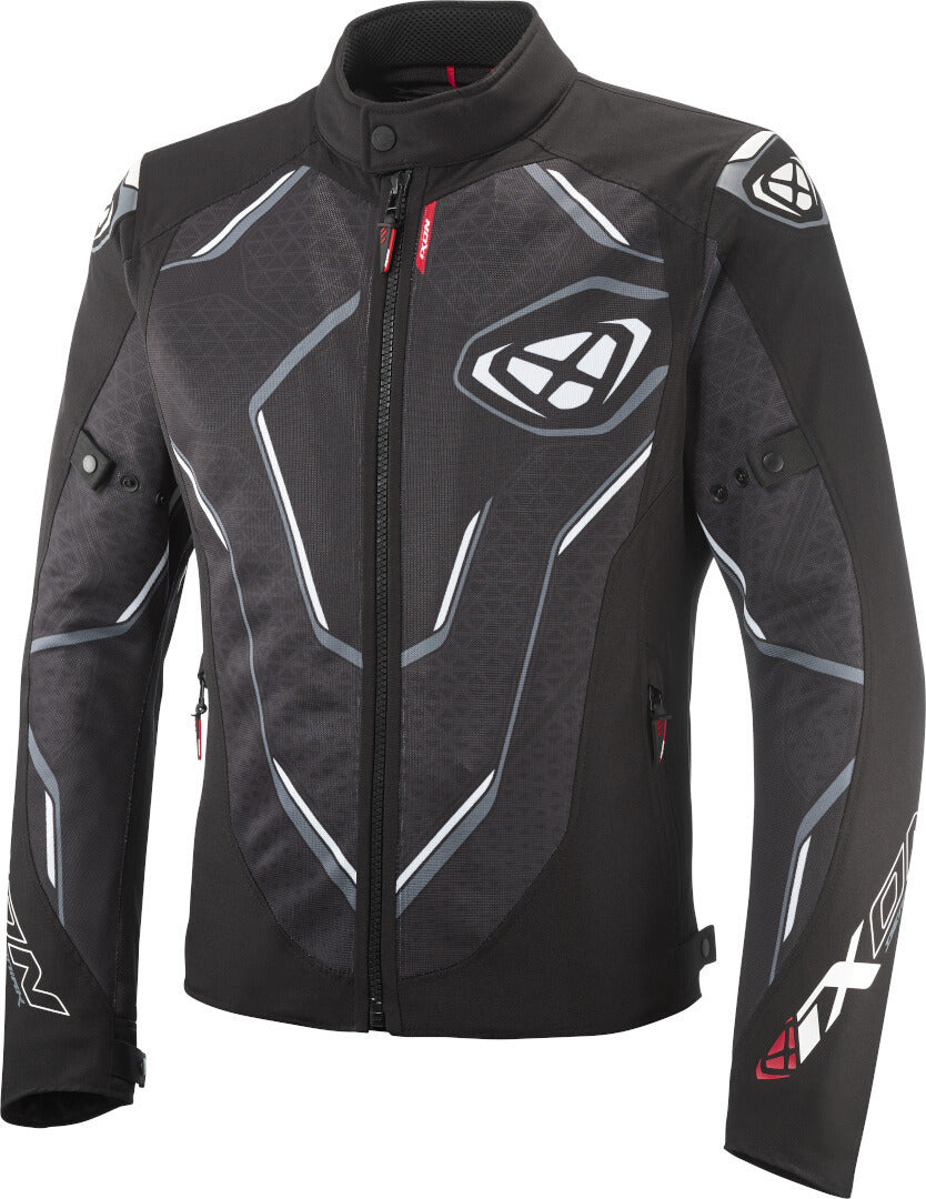 IXON DEMONIAK Verano Moto De Chaqueta Textil Negro Blanco