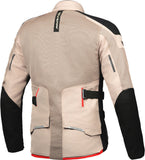 IXON M-NJORD Hombre Moto Textil Chaqueta Arena Negro Rojo