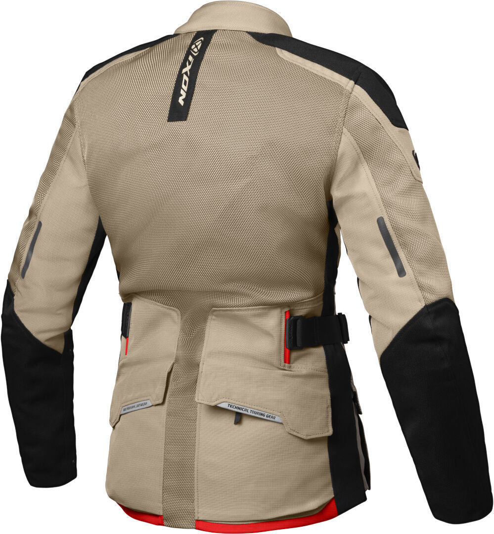 IXON M-NJORD Mujer Textil Chaqueta Arena Negro Rojo