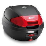 GIVI-MALETA ML 30 LTS.E300/MICRO 2.NEGRO BASE/N C/CAT.ROJO