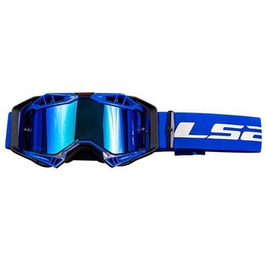 LS2- AURA GOGGLE BLACK BLUE WITH IRIDIUM VISOR - TU / BLACK BLUE WITH IRIDIUM VISOR