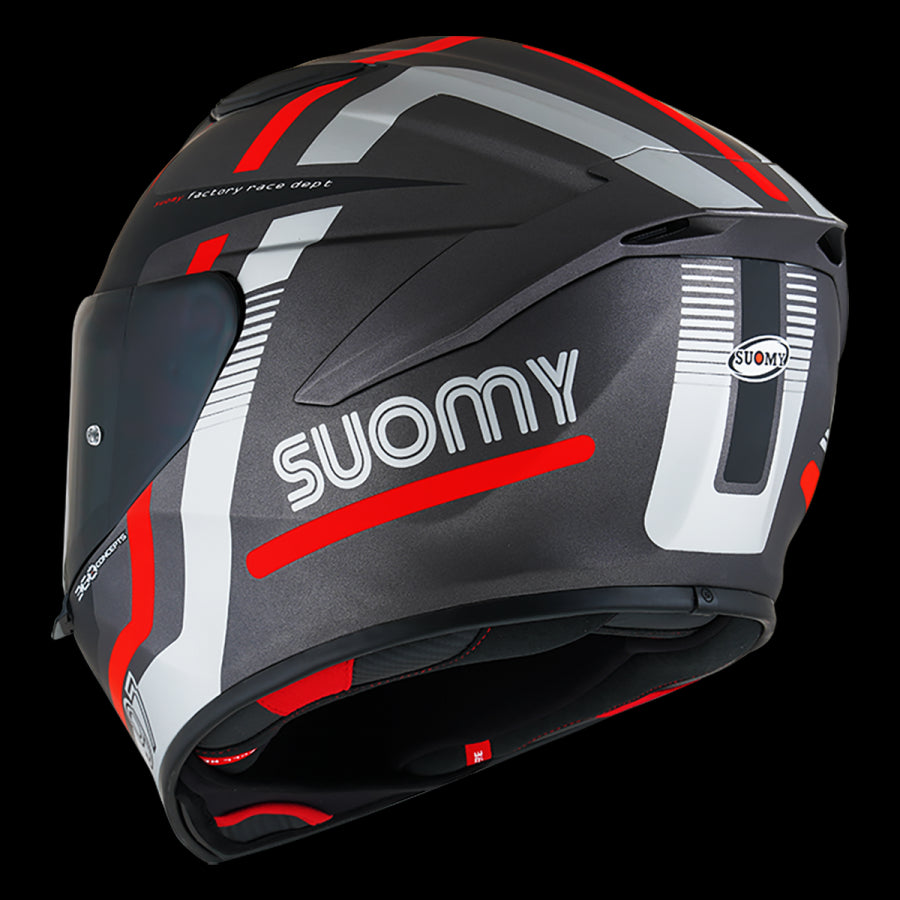 SUOMY-CASCOS TRACK-1 NINETY SEVEN MATT GUN METAL/RED E06