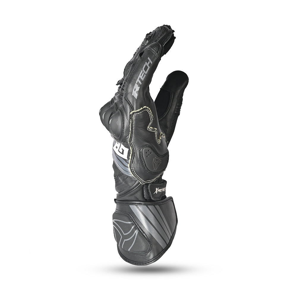 R-TECH - Guantes Piel GP Racing Negro