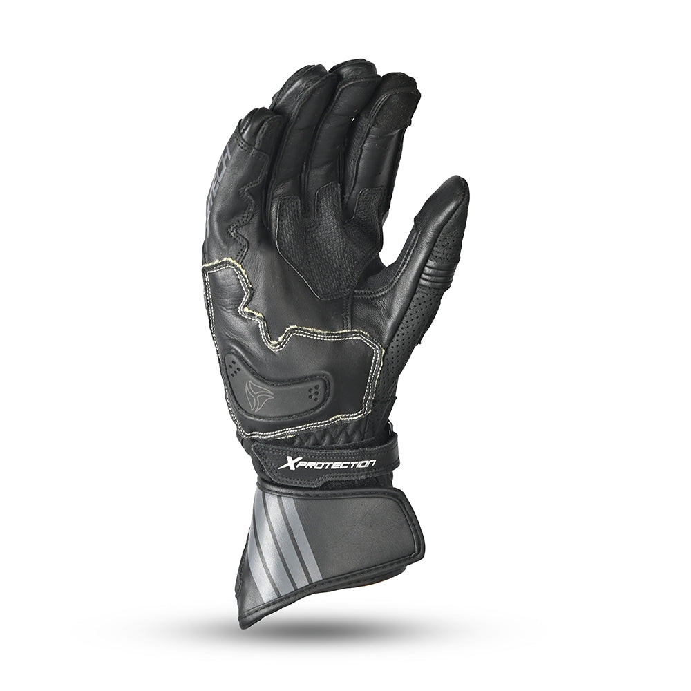 R-TECH - Guantes Piel GP Racing Negro