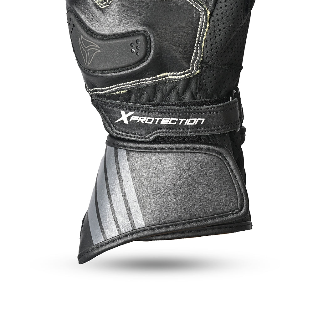 R-TECH - Guantes Piel GP Racing Negro