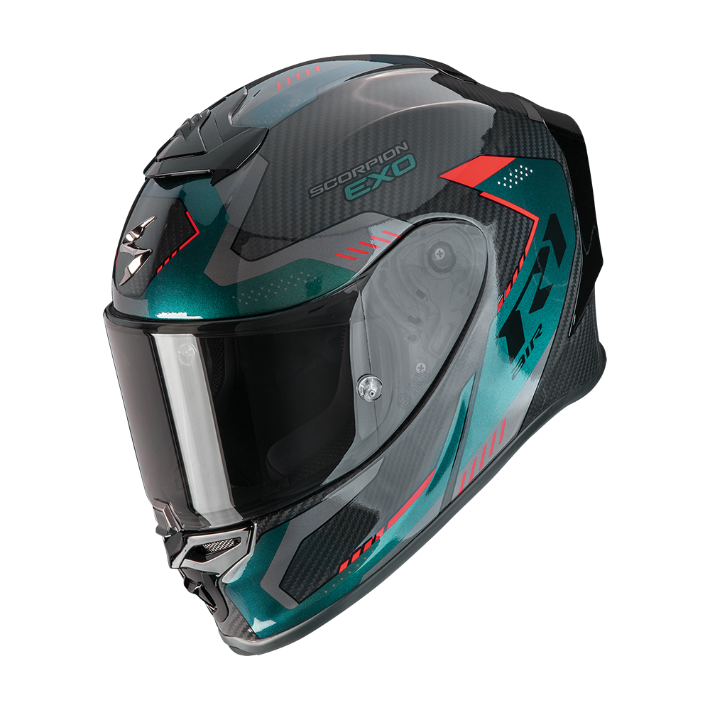 SCORPION EXO-R1 EVO CARBON AIR PROPEL GLOSSY NEGRO VARDE