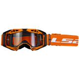 LS2- AURA GOGGLE BLACK HIV ORANGE WITH CLEAR VISOR - TU / BLACK HIV ORANGE WITH CLEAR VISOR