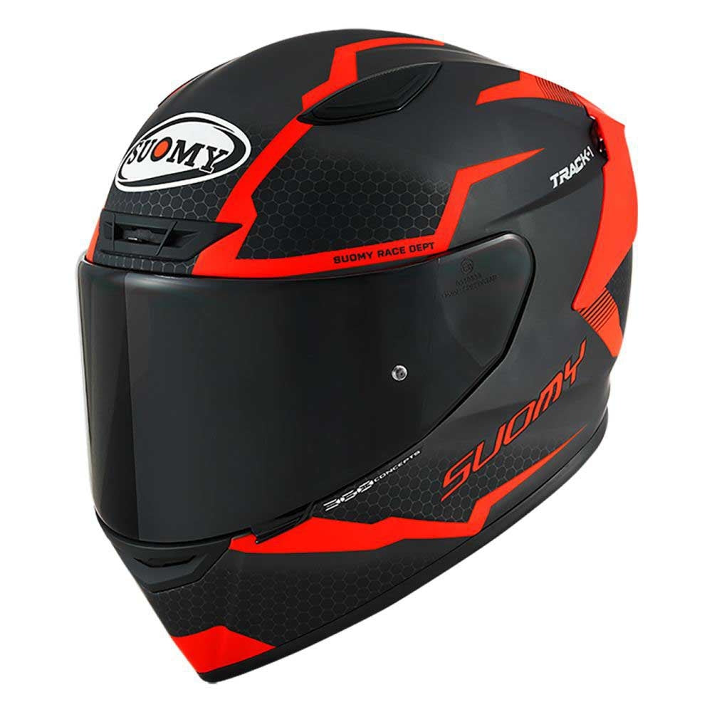 SUOMY-CASCOS TRACK-1 REACTION MATT ANTHRACITE/RED E06