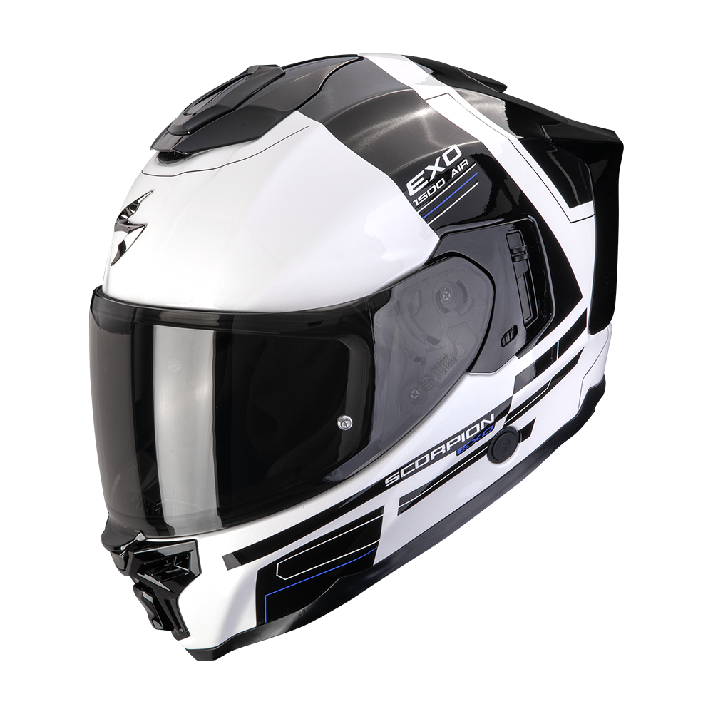 SCORPION EXO-1500 AIR DUAL CASCO DE MOTO Blanco-Negro-Azul