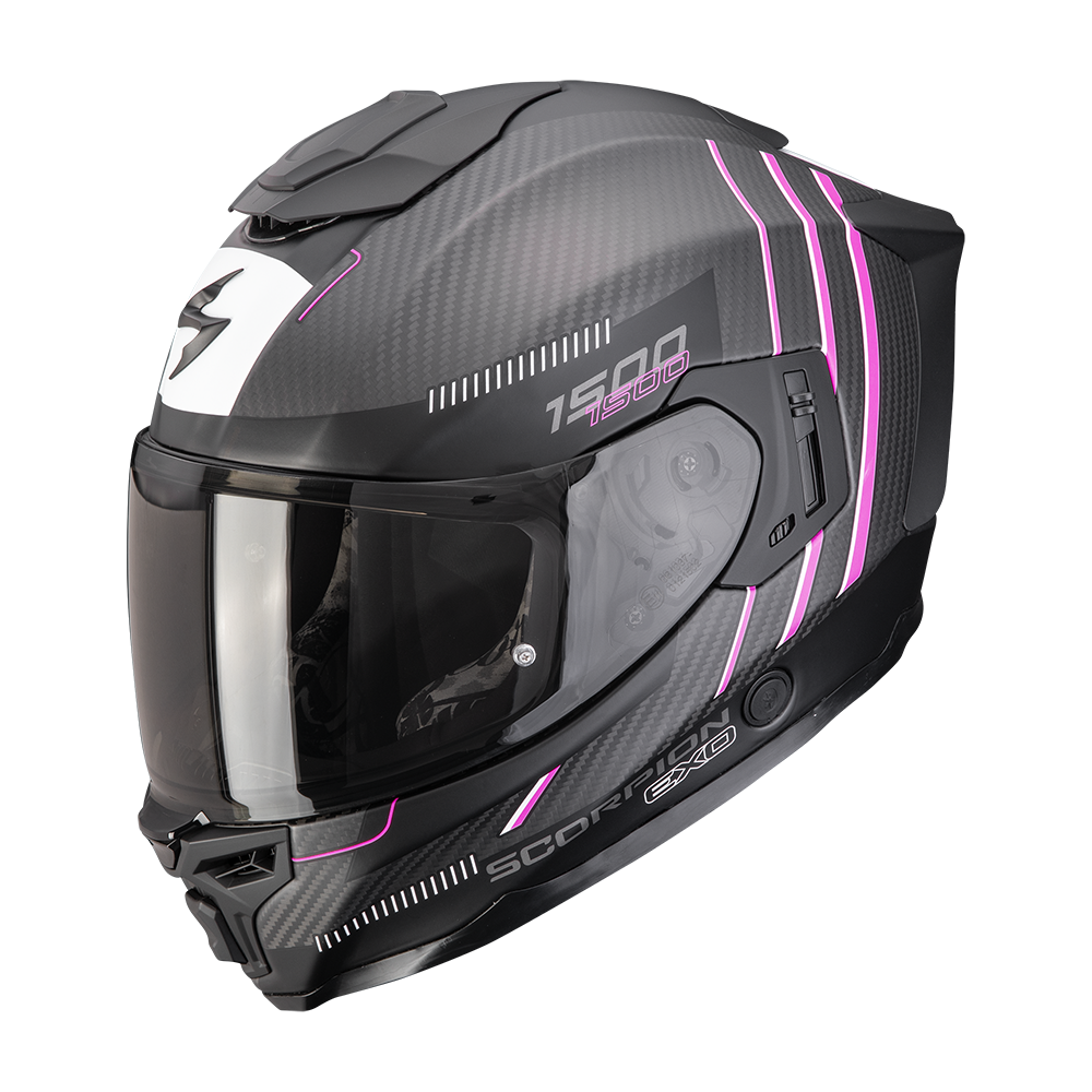 SCORPION EXO-1500 CARBON AIR ZITY CASCO DE MOTO Negro mate-Rosa
