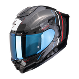 Capacete de Moto Scorpion Exo-1500 Carbon Air Zity Preto-Vermelho-Azul