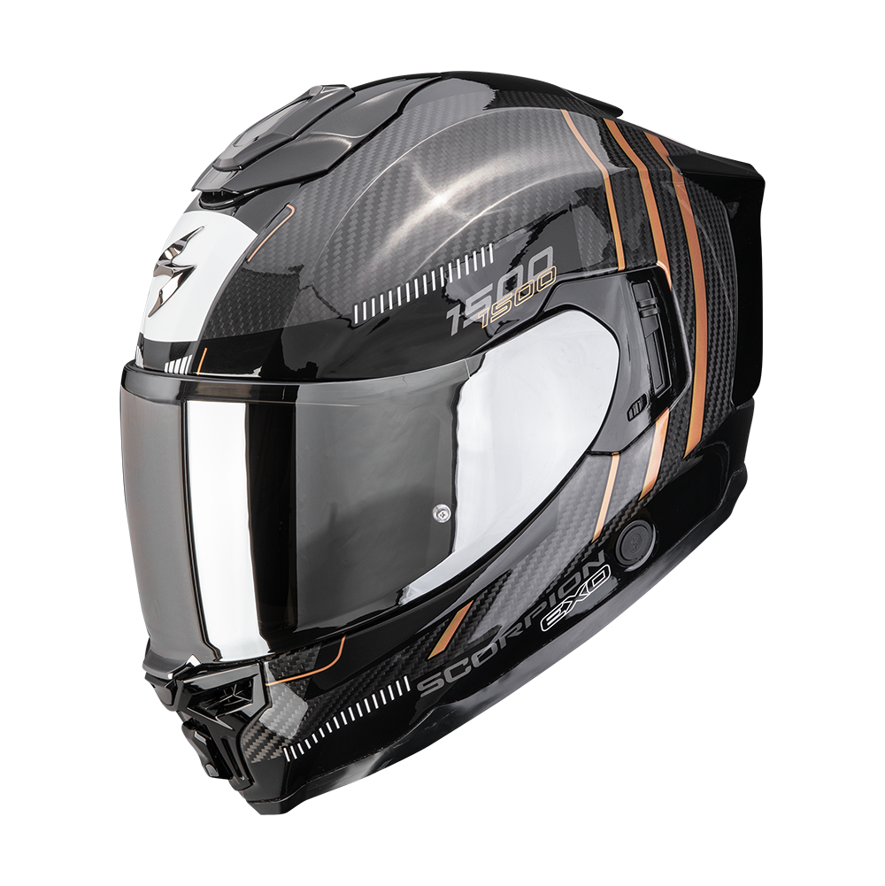 SCORPION EXO-1500 CARBON AIR ZITY MOTORCYCLE HELMET Black-Copper – SECURTEX MOTOR S.L (t/a MaximoMoto)