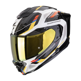 SCORPION EXO-1500 AIR SLEEK MOTORCYCLE HELMET White-Blue-Yellow