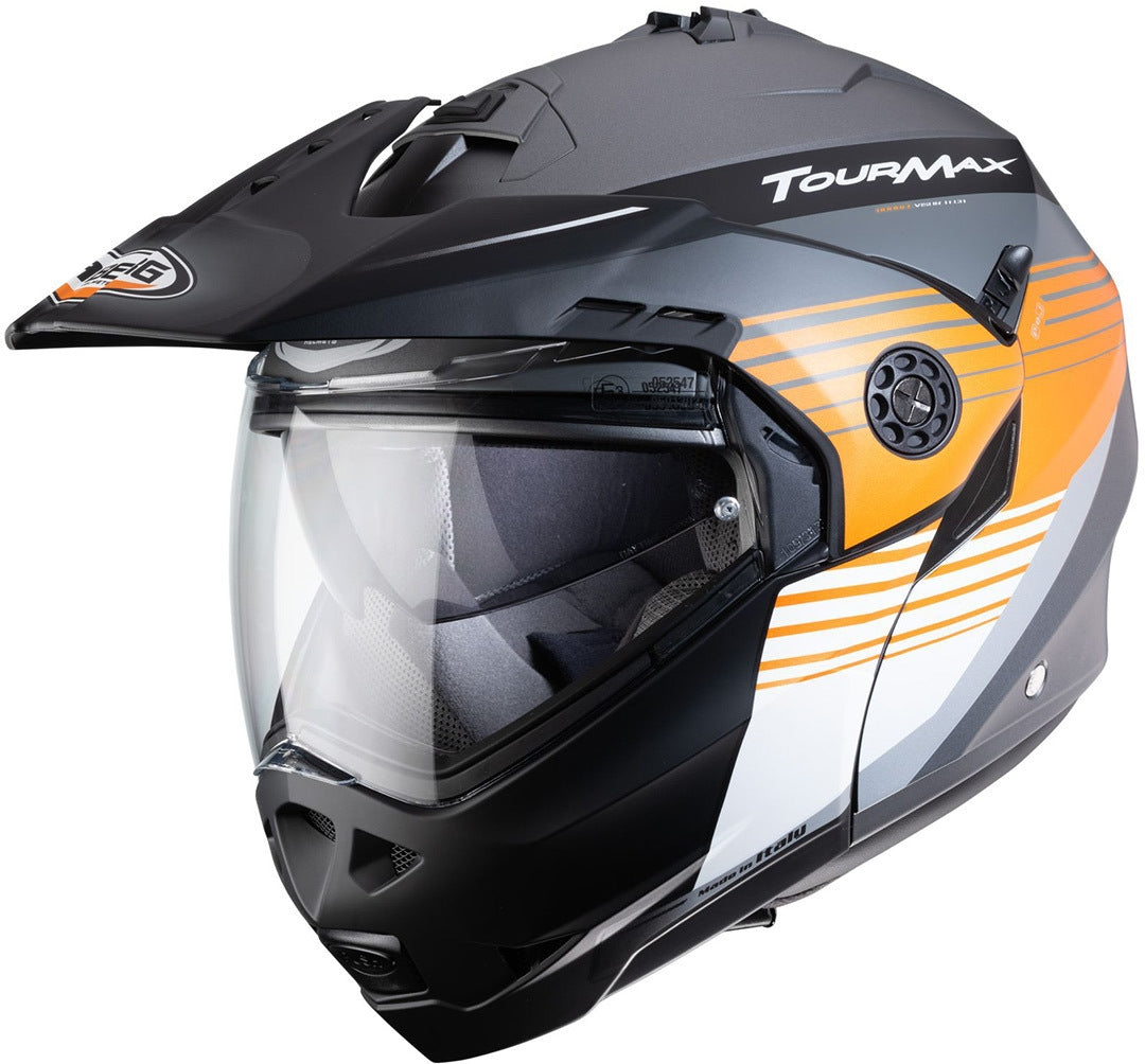 CABERG-Casco Tourmax Titan MATT/GUN/METAL/ORANGE/WHI