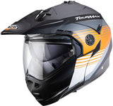 CABERG-Capacete Tourmax Titan MATT/GUN/METAL/LARANJA/WHI