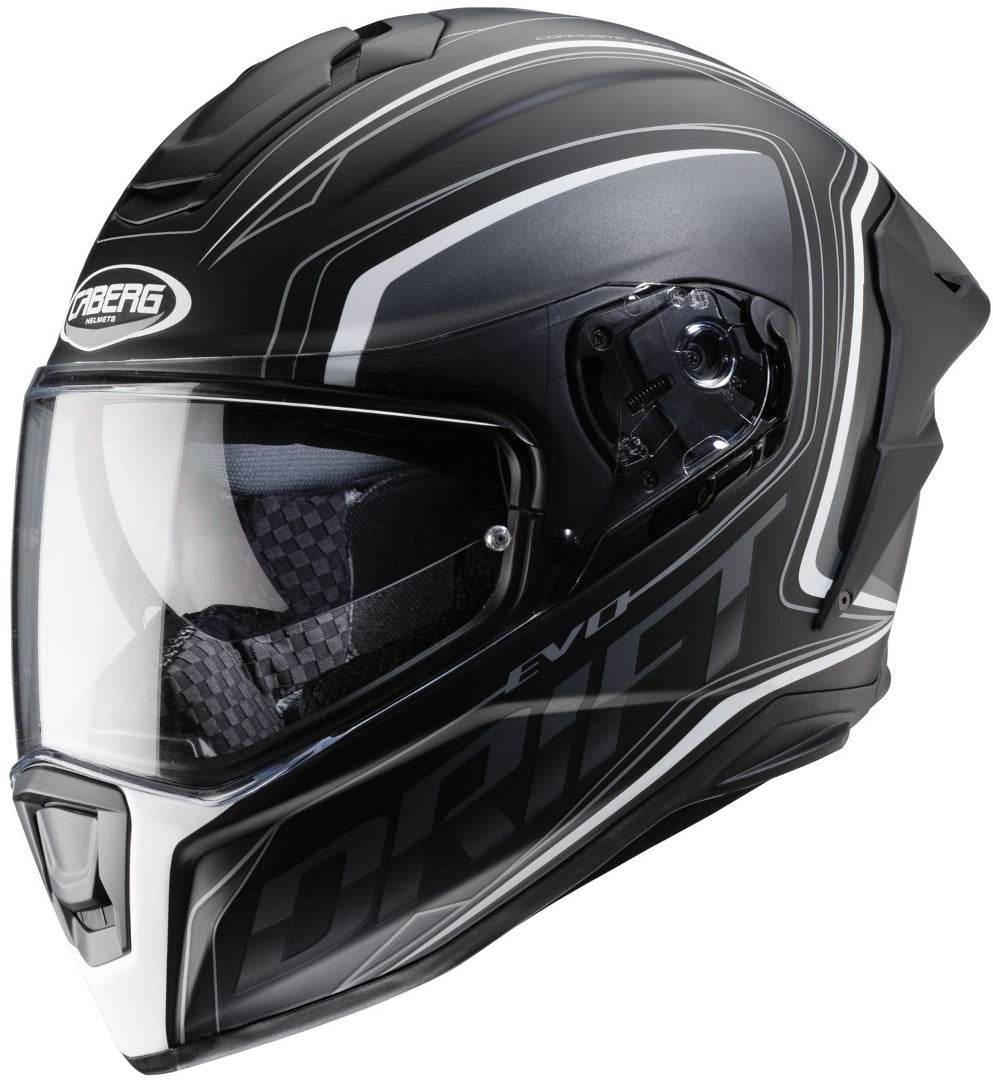 CABERG-Casco DRIFT EVO INTEGRA MATT BLACK/ANTHRACITE/WHITE