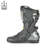 BELA - Botas Piel Race Pro ( R-6) Negro/Gris/Amarillo Fluor