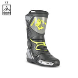 BELA - Botas Piel Race Pro ( R-6) Negro/Gris/Amarillo Fluor